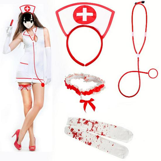 Nurse Role-Play Costume Props for Halloween