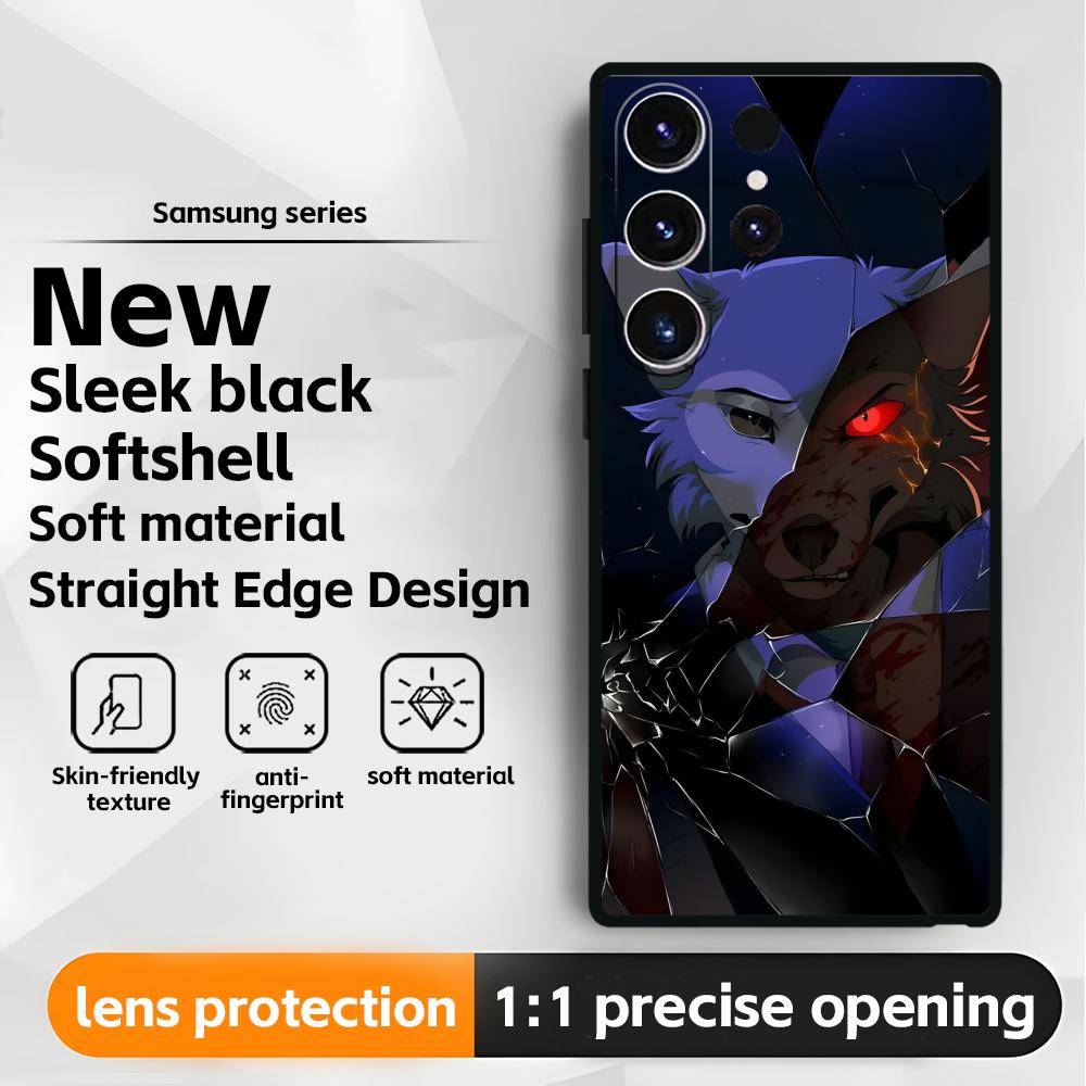 BEASTARS Phone Case For Samsung Galaxy S26 S25 S24 S23 S22 S21 Plus Ultra Note20 Soft Black