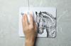 Friesian horse I - mouse pad with print, personalized pad with a horse, unique gadget for an office worker from the Art-Dog brand