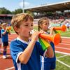 Huaqianguhh 2Pcs Soccer Cheering Horn, 3 Tone Sports Fan Noise Maker, Handheld Football Stadium Trumpet for Game Day, Party Accessory
