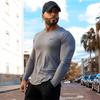 Muscleguys Men's Running Training Cotton Tops Elastic Comfortable Sports Fitness T-shirt