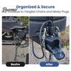 Towing Plugs Organizer Trailer Safety Chain Holder with 7-Way Bracket, Heavy-Duty Aluminum Alloy Hitch Storage for RV Mount, Universal Fit Accessory