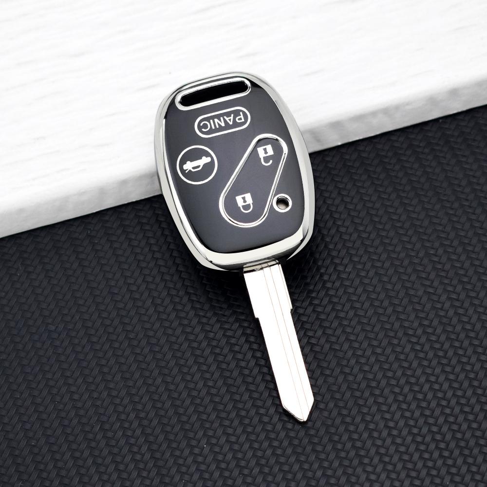 2/3/4 Button TPU Car Key Case Cover for Honda Fit CIVIC JAZZ CR-V Accord Pilot Freed StepWGN Insight Key Shell Bag Key Chain Set