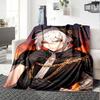 1Pc Genshin Impact Anime Character Blanket Soft Comfortable Polyester Blanket All Season Use Suitable Bedroom Office Outdoor Christmas Gift Choice Pri