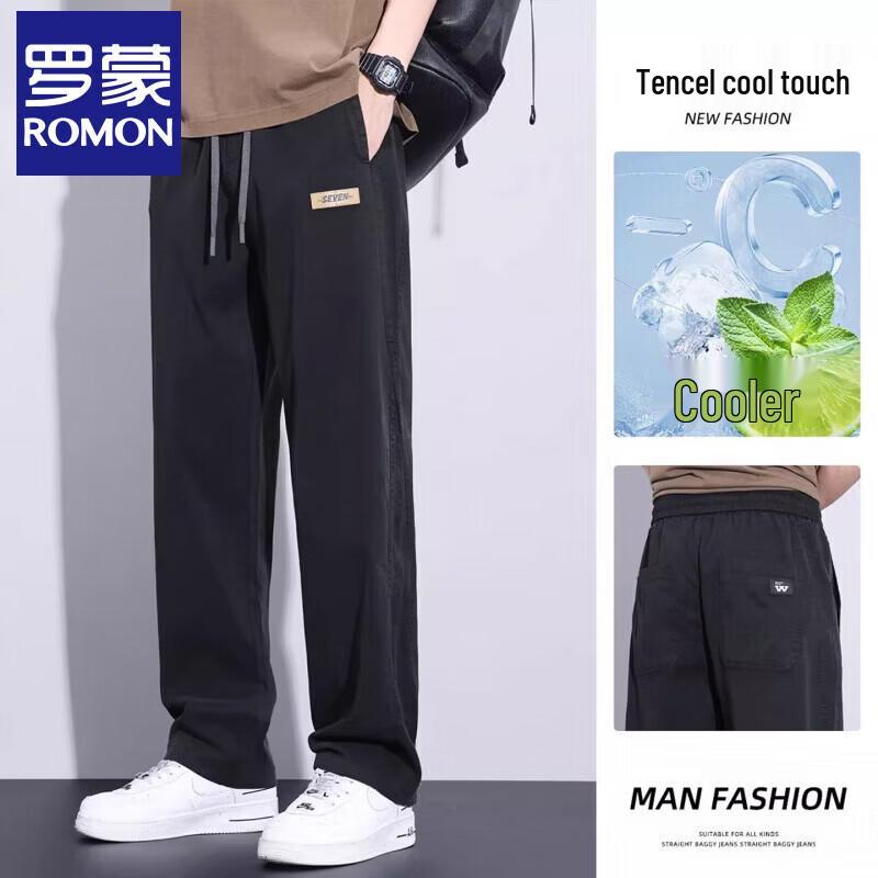 

Men s Tencel Blend Loose Straight Wide-Leg Denim Jeans XL