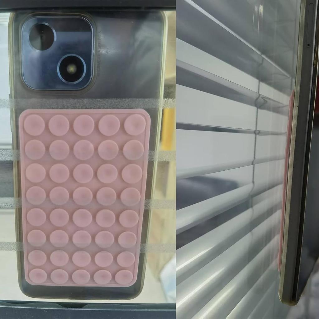 Mobile Phone Suction Cup Silicone Exquisite Double-Sided Type, 2 Sets, Hands-Free Mobile Phone Accessories, for Selfies and Videos, Strong Support