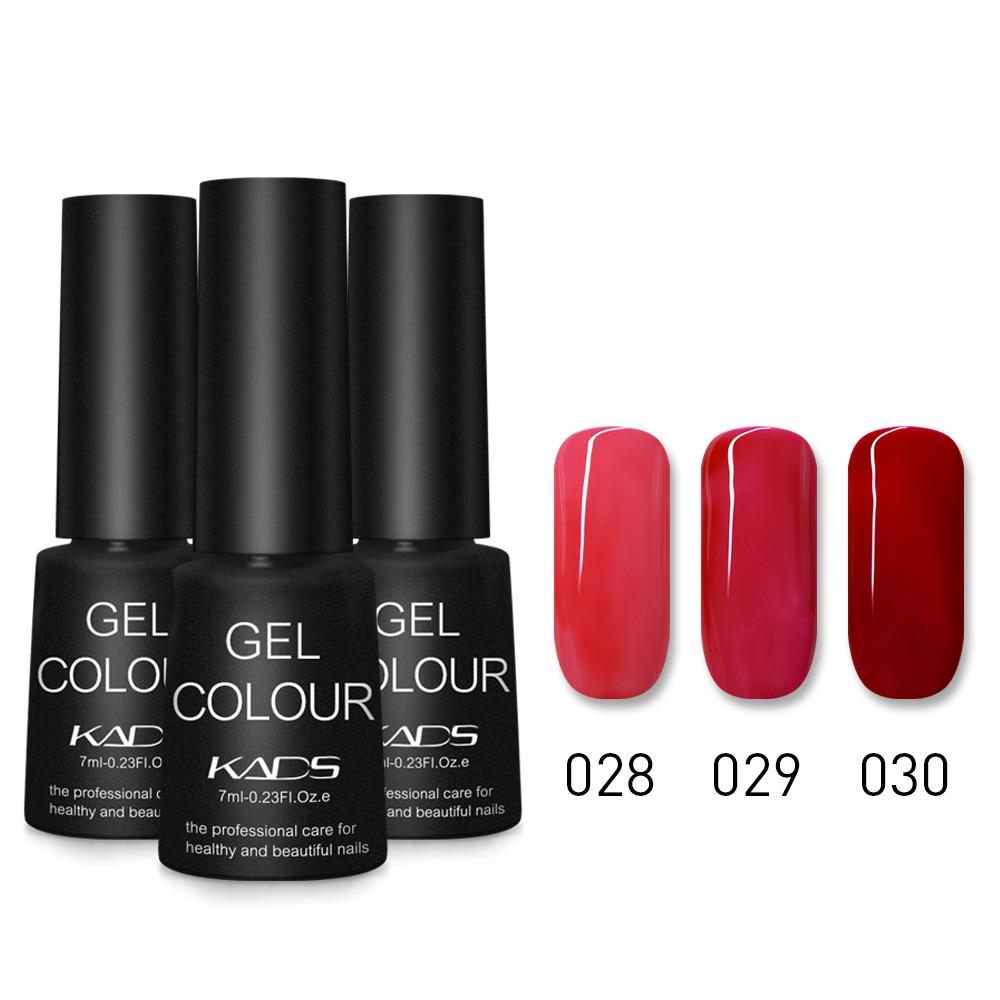 kads 3 buc/set Oja Gel de Unghii UV LED Soak Off Gel Lac de Unghii pentru Manichiură 7ml Semi Permanent Vernis Lac UV