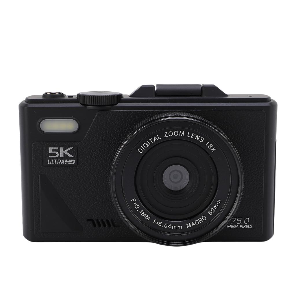 5K Digital Camera for Photography Anti Shake WiFi 80MP Vlog Camera Autofocus Video Camera with 18X Digital Zoom for