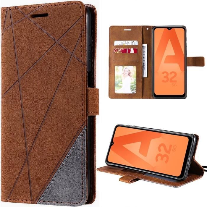 Case - BOOLING - Samsung Galaxy A32 5G - Flexible - Magnetic - Brown marrone