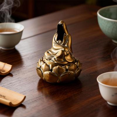 Incense Burner Holder Artwork Gift Ceramic Mediation Crafts Ornament Sculpture for Room