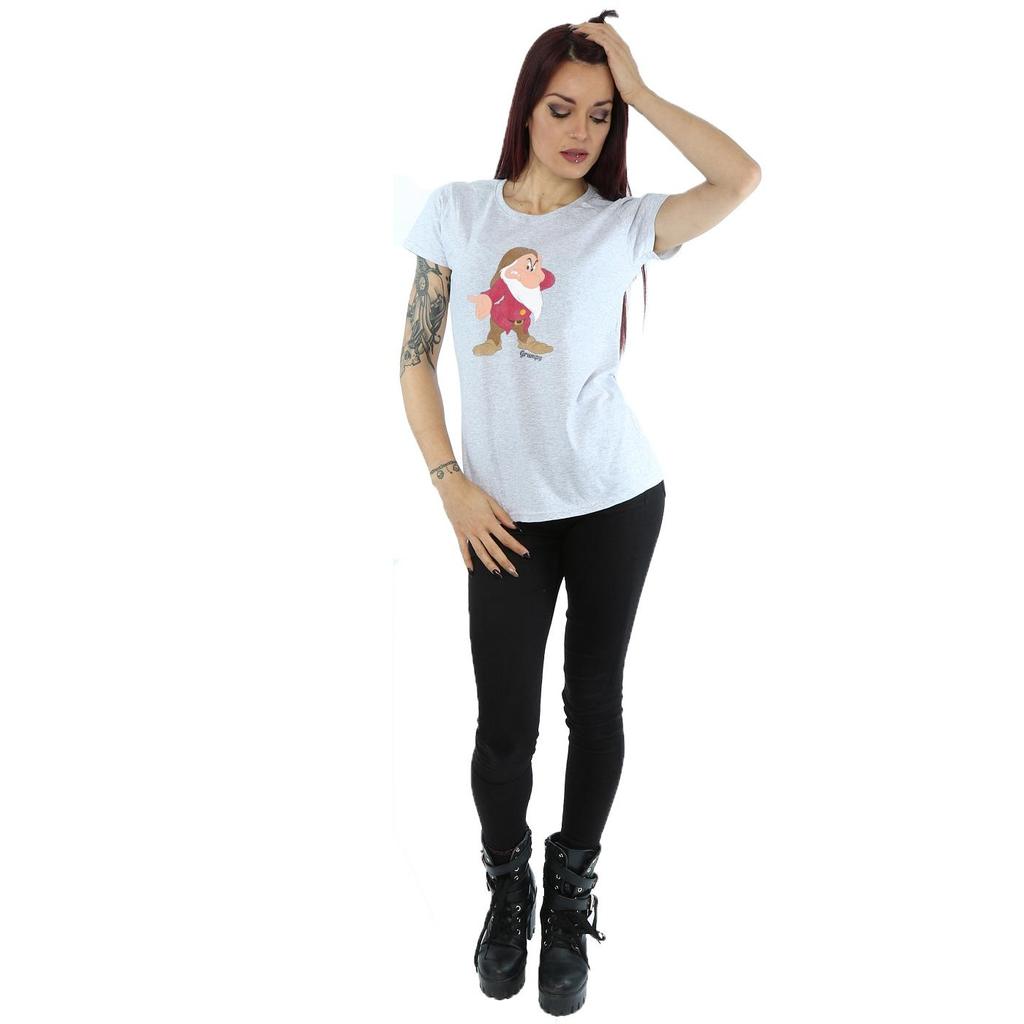 Snow White And The Seven Dwarfs Womens/Ladies Classic Grumpy Heather T-Shirt