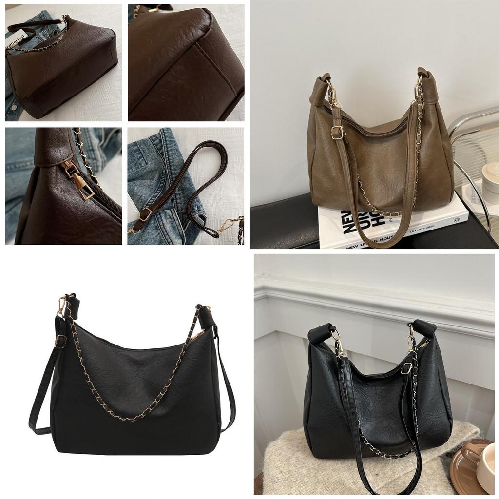 Pu Leather Tote Bag For Women With Large Capacity And Zipper Closure For Daily Commute