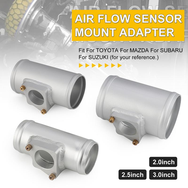 CNSPEED 2"/2.5"/3" MAF Mass Air Flow Sensor Mount Adapter Pipe Tube Flange Base For Nissan For Honda For Ford EPAA02G10K