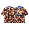 American Retro Short-Sleeved T-Shirt Mesh Quick-Drying Football Sports Top Loose Lapel Jersey For Men And Women