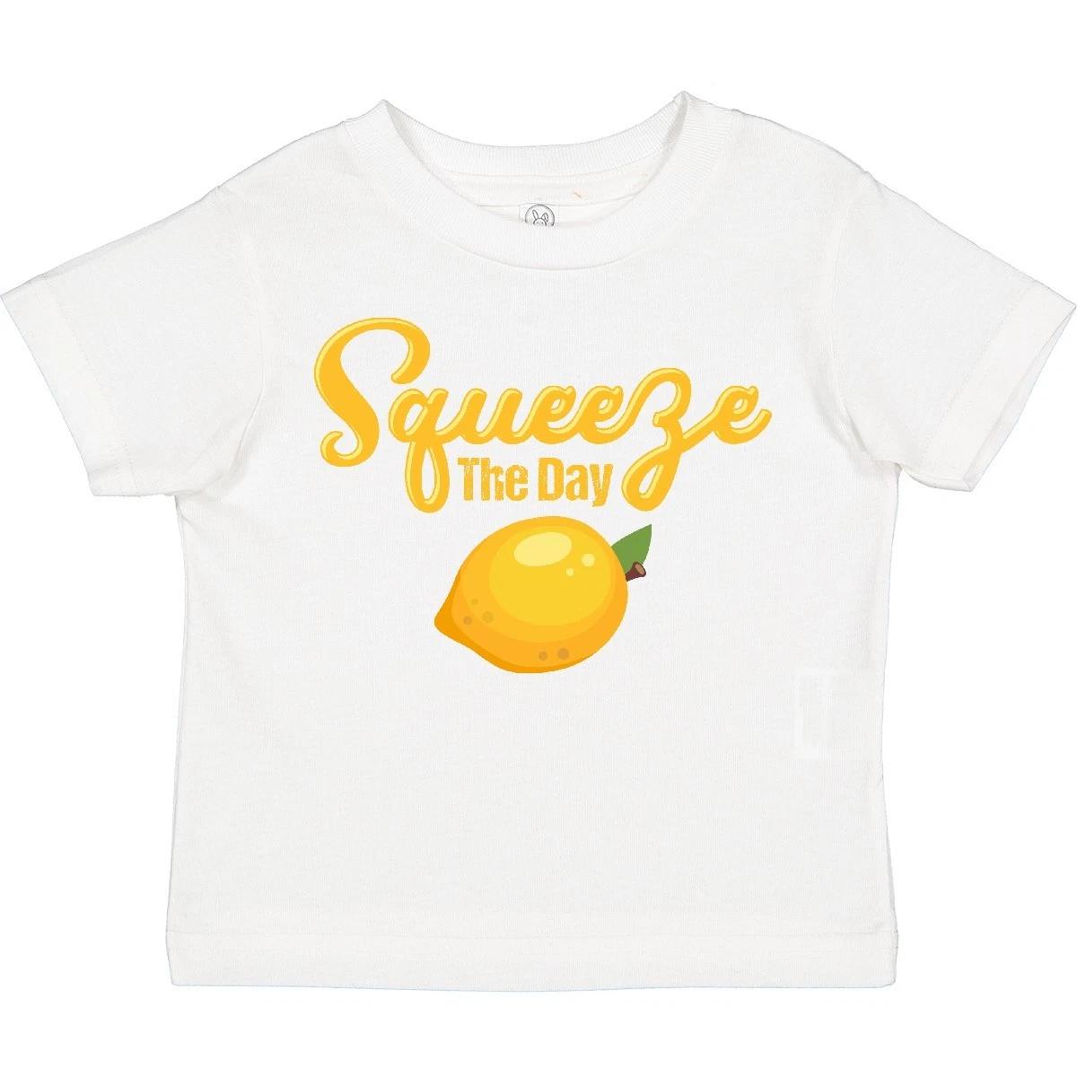 Inktastic Lemon Squeeze The Day Toddler T-Shirt Juice Seize Main Fruit Fresh Kid 100