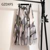 DX -- Νέο Bohemian Chiffon Φόρεμα μισού μήκους για την Άνοιξη και το Καλοκαίρι Μεσαίου μήκους Ψηλόμεση Νεράιδα Floral Μεγάλη κούνια Φούστα παραλίας