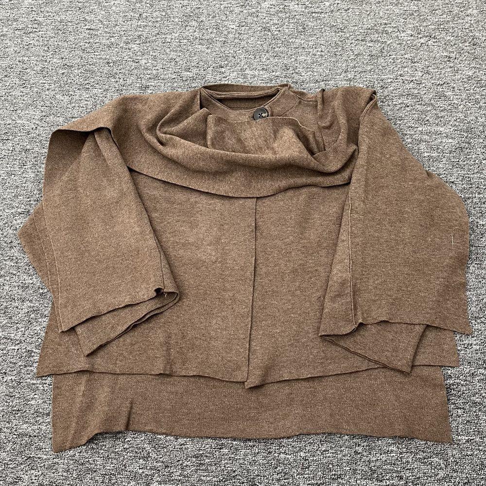 

2024 Autumn/Winter Women s Loose Knit Cardigan with Scarf Style Small