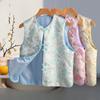 Gilet Jacquard Elegante da Donna Stile Cinese Collo alla Mandarina Bottone a Rana Abbigliamento Vintage