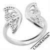 1/2/3pcs Animal Ring Butterfly Cat Wings Shell Open Adjustable Stainless Steel Rings For Women Men Accessories Fashion Jewelry