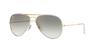 RB3025JM Grey On Gradient Grey 58mm Ray-Ban Men's Sunglasses, Legend, Gold/Clear Lens,