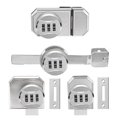 Zinc Alloy Combination Password Lock PunchFree Mounting Double Opening Glass Door Lock Single Opening Serrated Lock
