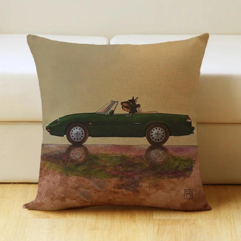 Cartoon Dog Pet Animal Print Sofa Cushion Cover Pillowcase Home Decor Party Car Bedding
