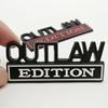 3D Metal OUTLAW EDITION Emblem Sticker Badge Fender Funny Decals Car Truck Replacement Door Decoration for Universal Car SUV