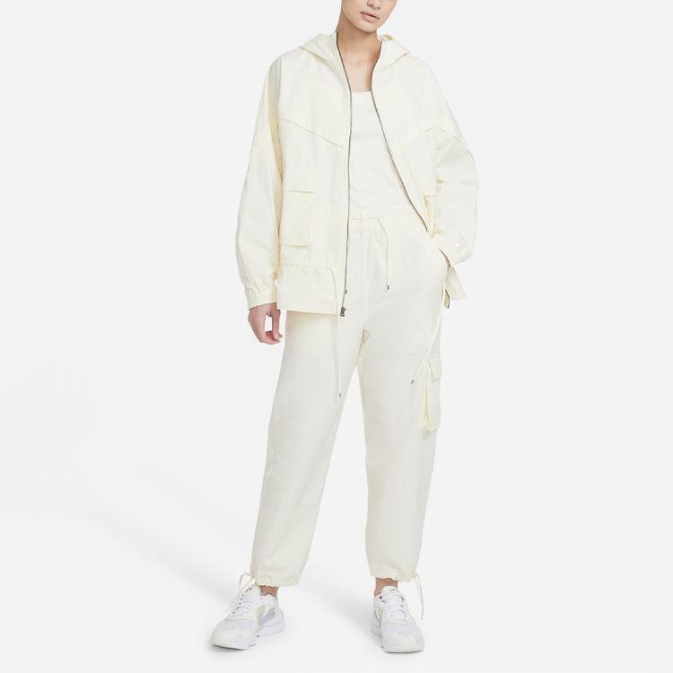 Nike Sportswear Icon Clash Casual Loose Hooded Jacket Women Jackets Off-White CZ9329-113