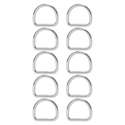 10 PCS 316 Stainless Steel D Ring Seamless Welded Hardware D Buckle Ring Surfboard Kayak