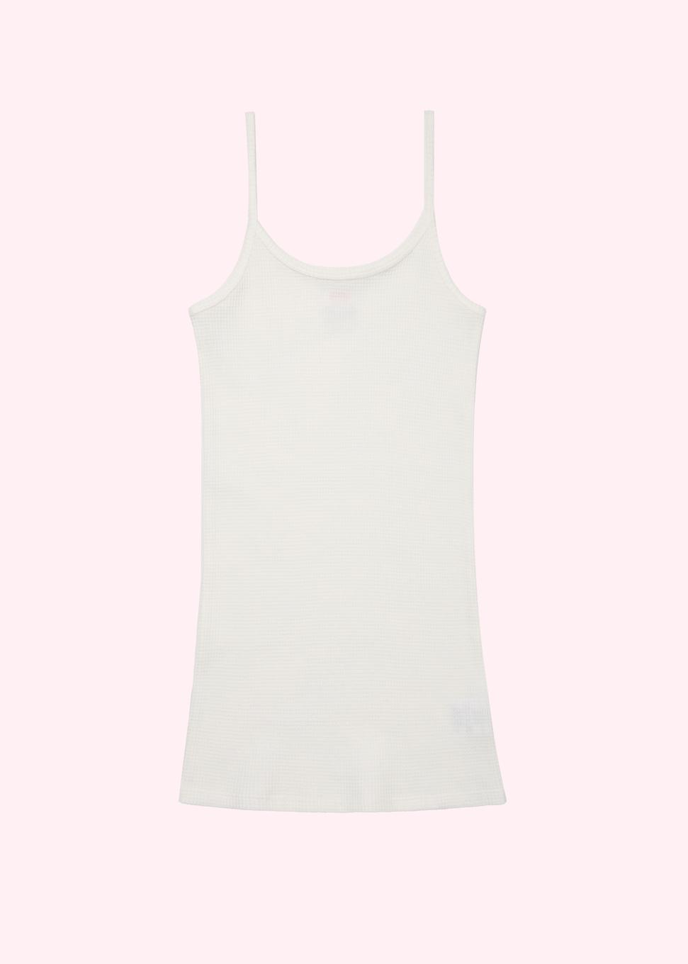 Attens Waffle Sleeveless Shirt (White)