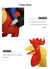 Inflatable Rooster Mascot Costume for Halloween or Festival 