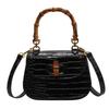 Bamboo bag women's new retro shoulder saddle bag premium texture niche simple messenger bag