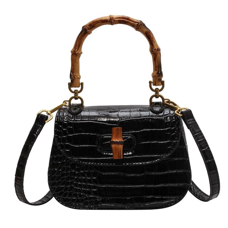 Bamboo bag women's new retro shoulder saddle bag premium texture niche simple messenger bag