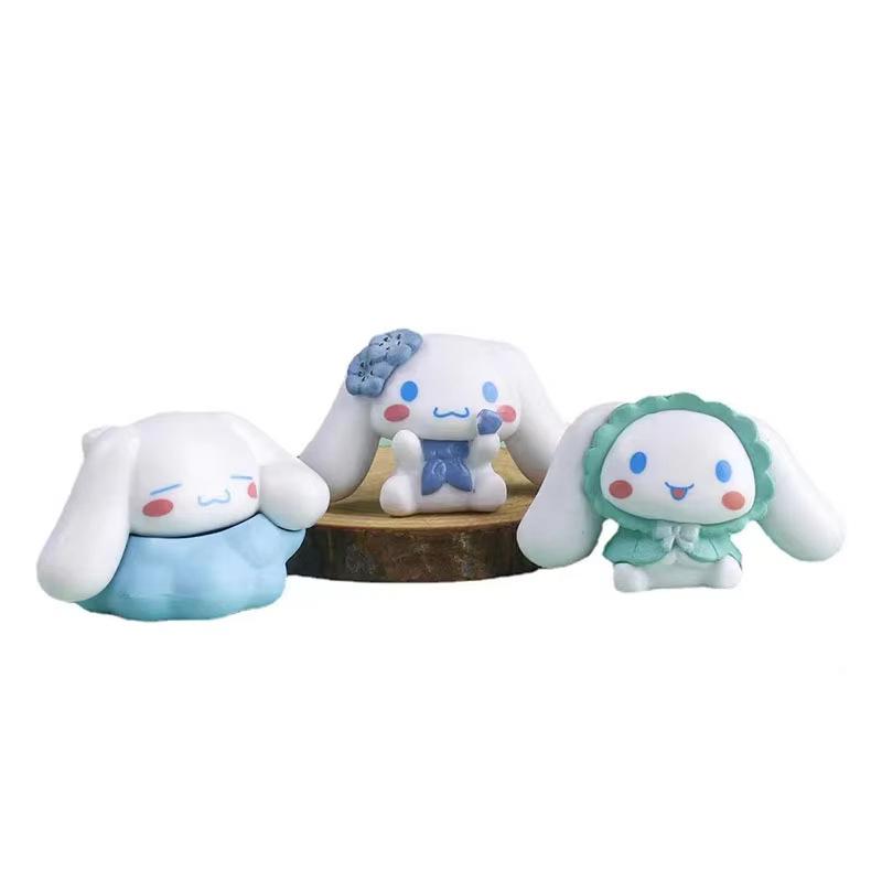 Sanrio Heartwarming Cake Figurine: Pochacco, Cinnamoroll, My Melody - Charming Big-Eared Dog Anime Collectible
