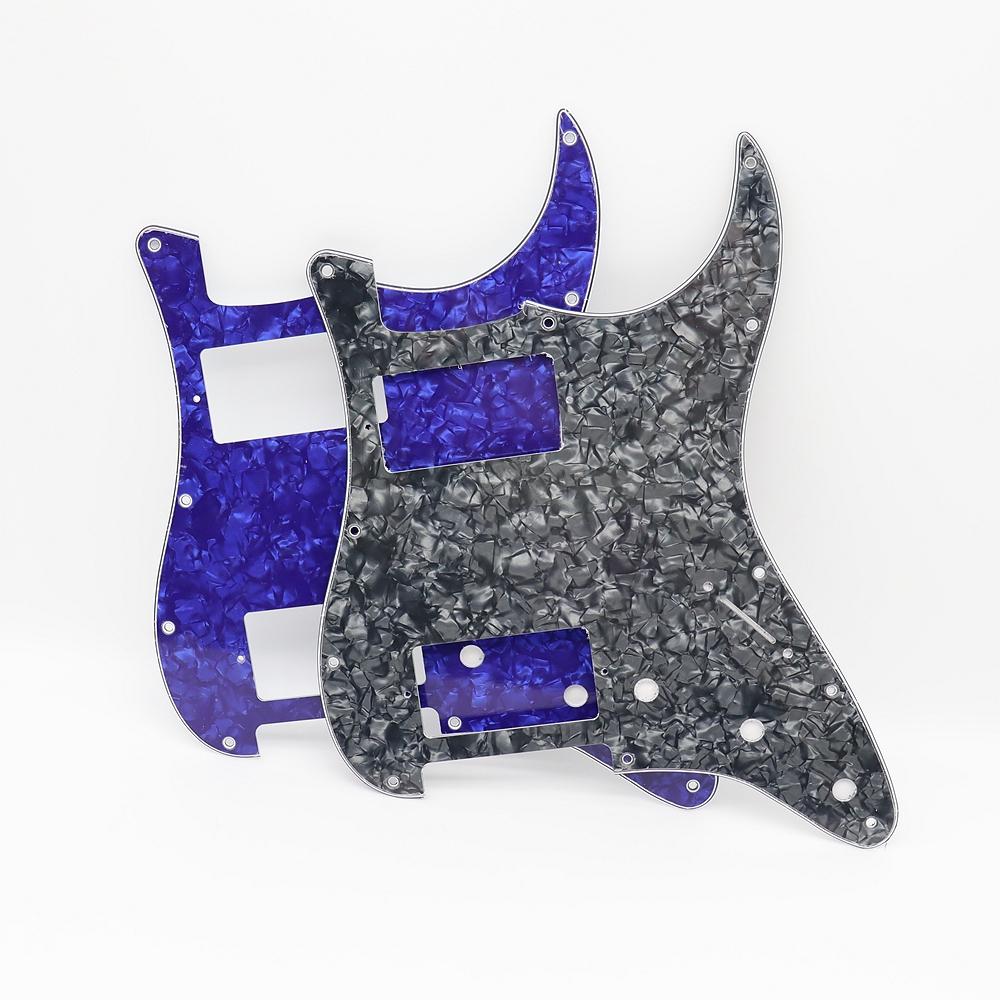 1ks Kytarový pickguard 2 otvory pro potenciometry Hliníkový 11 otvorů HH Pickguard Kryt proti poškrábání Kompatibilní pro kytarové díly stylu ST SQ