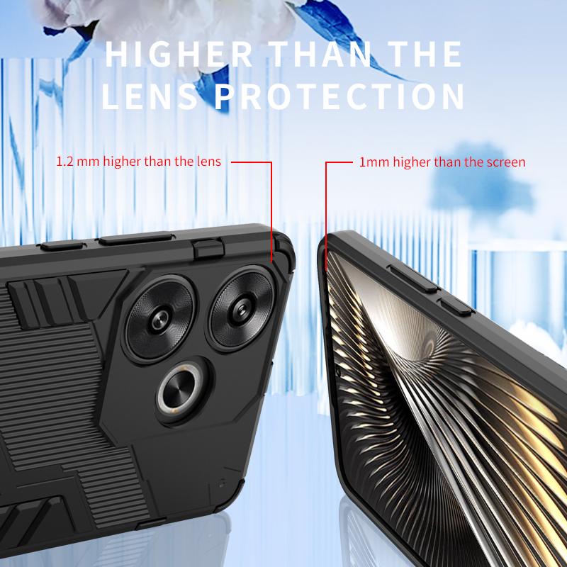 For Xiaomi Redmi Turbo3 Case Armor Shockproof Phone Case For Redmy Turbo3 Turbo 3 RedmiTurbo3 5G Car Magnetic Holder Back Cover