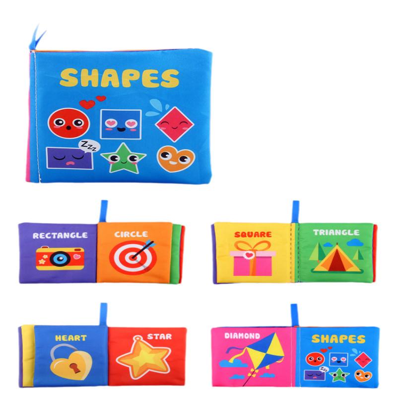Baby Early Education Black And White Cloth Book Tear-resistant With Sound Paper Palm Cloth Book For Infants And Toddlers