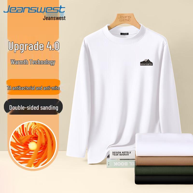 Jeanswest Men s Thermal Half-Turtleneck Long-Sleeve Tee 5XL