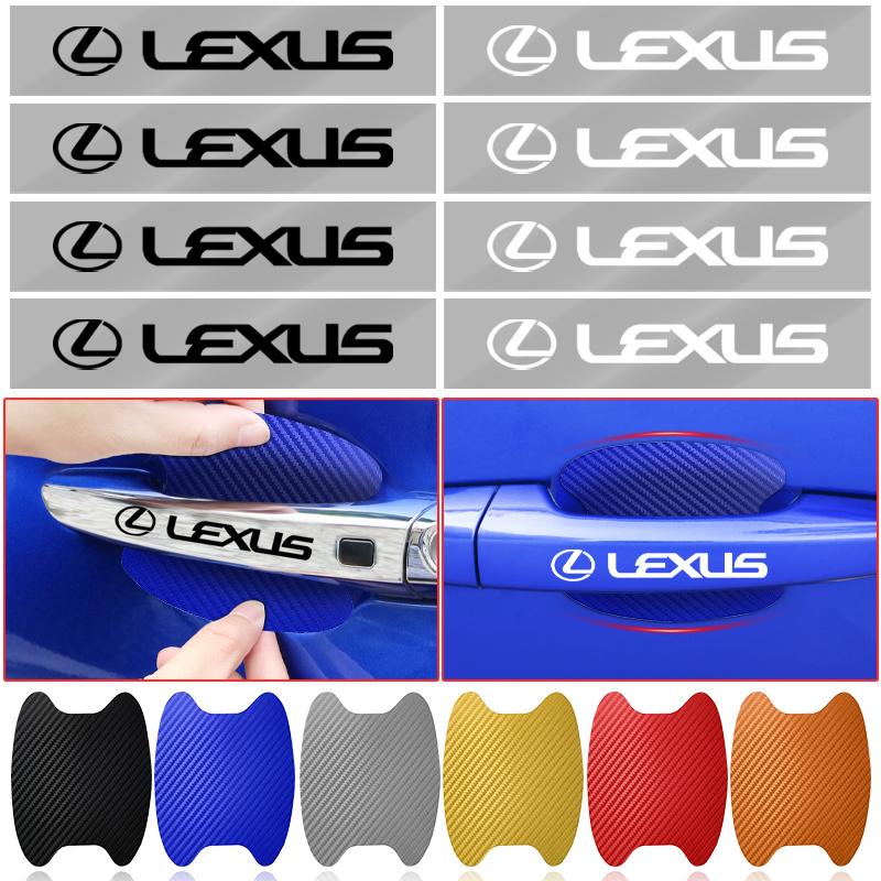 New POLO 8Pcs Car Door Sticker Auto Handle Anti Scratch Protection Film Car Styling For Lexus IS ES GS LS UX NX RX