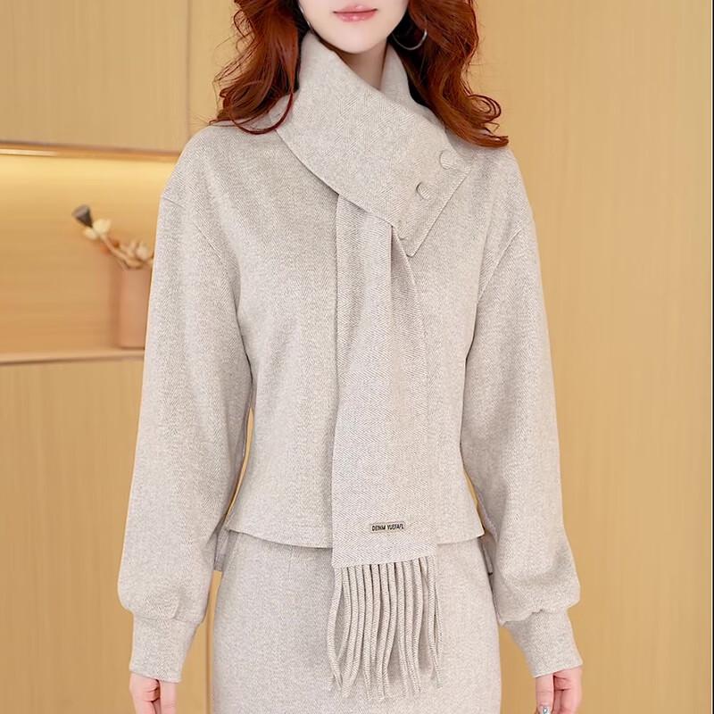 

TUCANO Women s Elegant Winter Three-Piece Skirt Set with Scarf M
