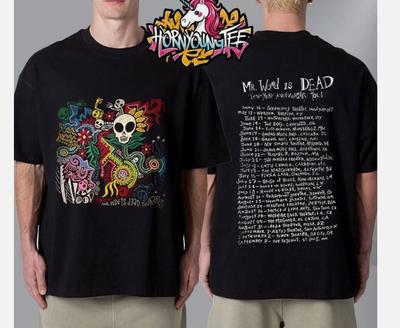 Will Wood Mr Wood Is Dead Tour 2025 Programma T-shirt Unisex a Due Lati