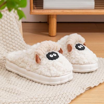 Fashion New Adorable Puffy Sheep Slippers Women Men Fun Indoor Home Shoes Winter Warm Furry Slides Woman Fuzzy Slipper Unisex House Shoe