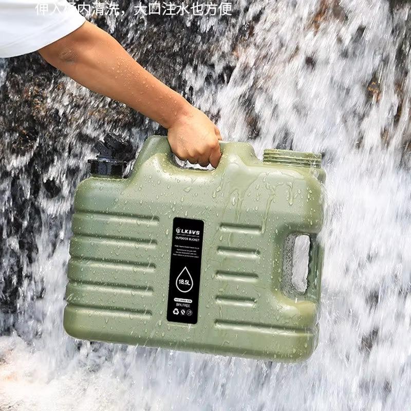 11/12/18.5/25L Large Capacity Water Kettle Camping Bucket with Detachable Portable Car Water Tank Holder Portable Car Water Tank