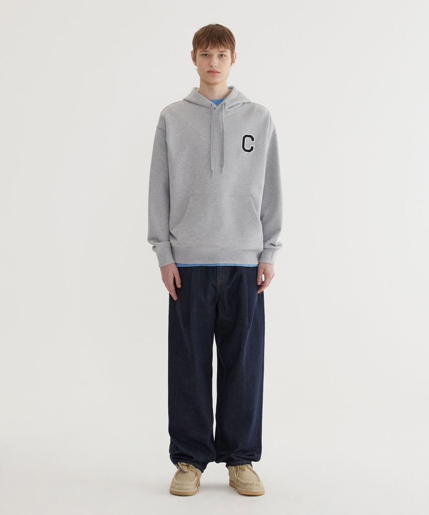 C Logo Hoodie Melange Gray