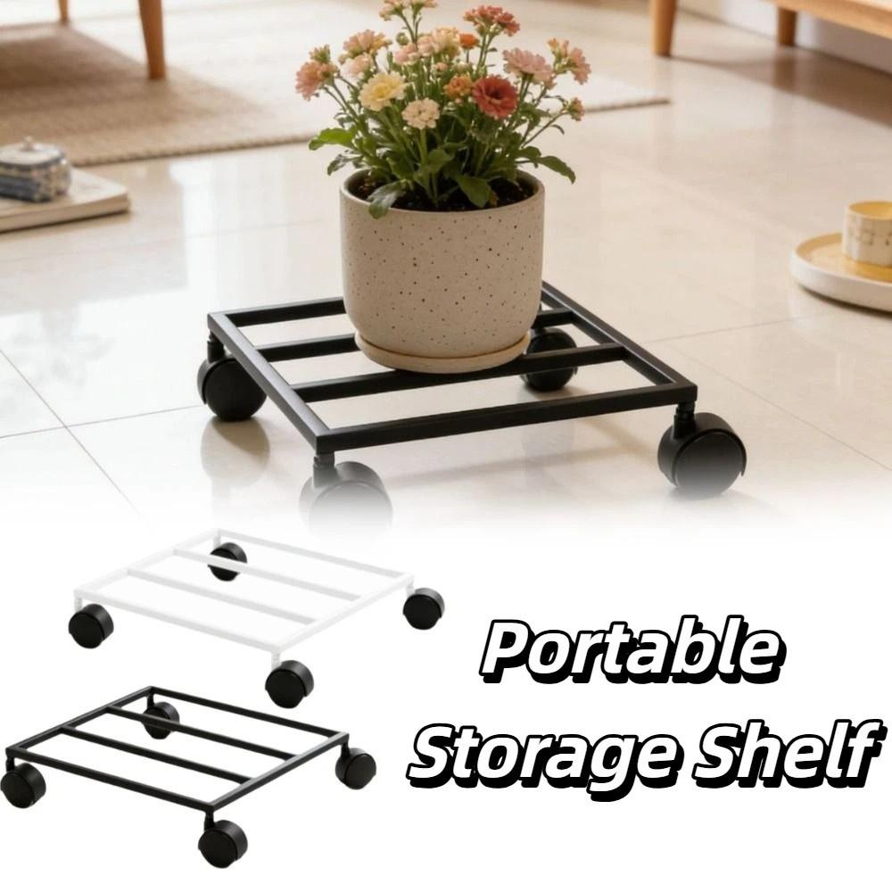 Movable Rolling Plant Stand Heavy Duty Movable Planter Tray Dolly Garden Pot Holder Outdoor Garden
