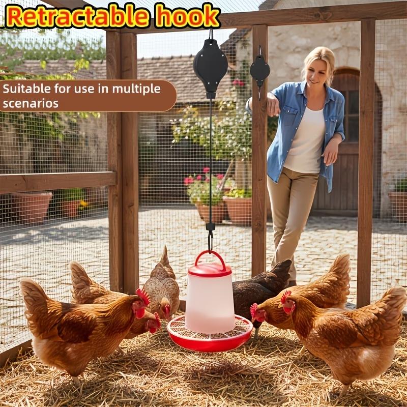 2pezzi Mangiatoie Telescopiche Sospese Per Polli Anatre Bestiame Mangime Ganci Sospesi Regolabili Mangiatoie Accessori da Giardinaggio