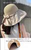 Sun UV Wide Chin Actress Lightweight [Lhyxuuk] Women's Hat, Protection, Cut, Brim, Heat-Blocking Coating, Strap, Foldable, Portable, Hat, Ribbon,