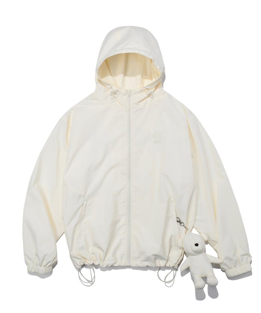 Physical Department Bear Keyring Arch Logo Windbreaker_Ivory