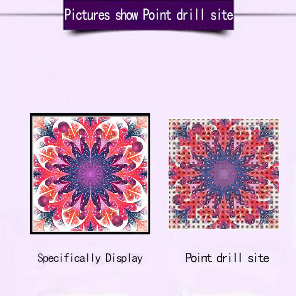 Full Circle Diamond 5D Diy Diamond Painting Mandala Colorful Flower Diamond Embroidery Cross Stitch Home Decoration Gift