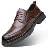 Men's Business Leather Shoes Classic casual style Office high-quality thick soled shoes Outdoor Fashion Brogue Versatile